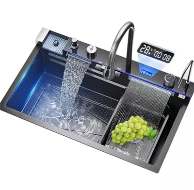 Evier de cuisine à cascade multifonctionnel
